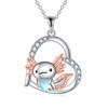 YAFEINI Axolotl Necklace for Women 925 Sterling Silver Axolotl Pendant