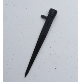 Ruwado 20 Pcs Drip Irrigation Emitters for 1/4 inch Irrigation Watering Tubing Adjustable 360 Degree Flow Drip Emitters with Stake for Irrigation Tube Hose Patio System Watering Kits