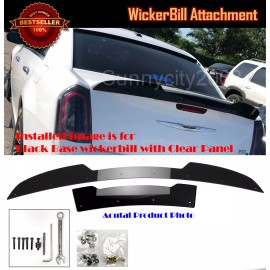 SDeelCase 2 Pc Blackout Gurney Flap Decklid Wickerbill Fit 11-Up Chrysler 300 300C Spoiler