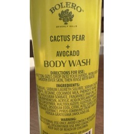 Bolero Lot of 2 Bolero Cactus Pear+Avocado Moisture Rich Body Wash. 8 fl Oz