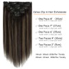 Caliee 22Inch Hair Extensions Real Human Hair 140G Clip on