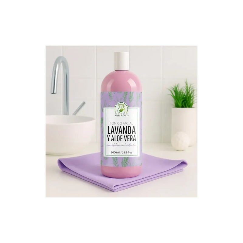 Tónico lavanda & aloe vera 1 L, hidrata y relaja