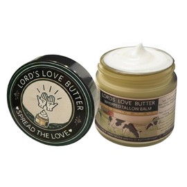 Whipped Beef Tallow Balm with Manuka Honey, Face & Body Moisturizer | Grass-fed tallow, Manuka honey, propolis, beeswax, jojoba, aloe & calendula in a whipped 2.4 oz glass jar.