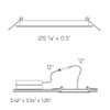 DALS 5 Inch Round Recessed Panel Light with Junction Box/Driver