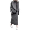 chouyatou Conjunto de 2 piezas de cuello alto para mujer,