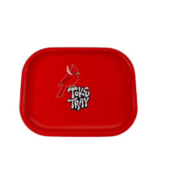 Red Cardinal Rolling Tray | Small Metal - (7"x5.5")