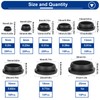 Tnisesm 130PCS 8 Sizes Black Rubber Plugs for Round Holes
