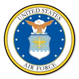 Air Force Large Seal Sticker by Magnet America is 11.5" x 11.5" Made for Vehicles, Laptops, and Refrigerators