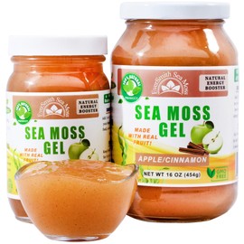 EverSmith Organics EverSmith Organics - Wildcrafted Irish Sea Moss Gel | Made in USA | Rich in Vitamins & Minerals | Sea Moss Gel Raw | Nutritional Supplement | Apple (16 oz)