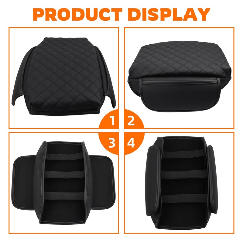 GoaMotors Center Console Cover Armrest Pad Cover Compatible with Jeep