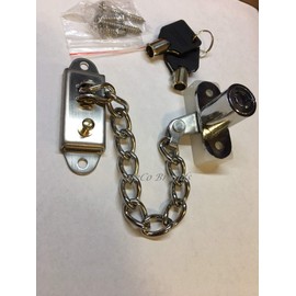 SafeCo Brands CL1 Plunger Door Window Lock with Stainless Steel Chain, Child Safety, Anti-Theft Chain Lock for Windows & Doors