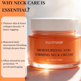Collagen Firming Lifting Neck Cream, Neck & Décolleté Cream - Anti-Aging, Tightening & Hydrating Moisturizer for Saggy Skin, Reduces Wrinkles, Fine Lines & Double Chin, Vegan & Cruelty-Free, 50g