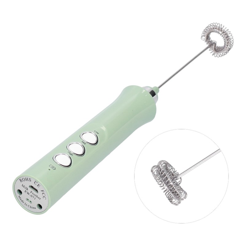 Electric Mixer ThreeSpeed USB Charging 1200mAh Battery Handheld Milk Frother