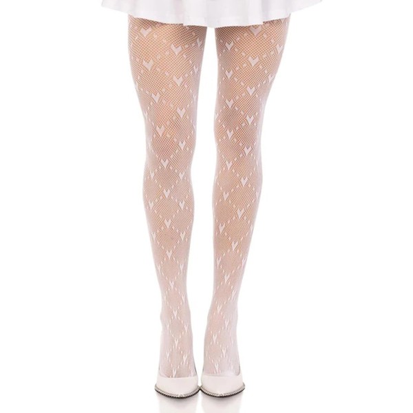 Fishnet Tights Womens, Plaid Jacquard Mesh Pantyhose, Heart Patterned Fish