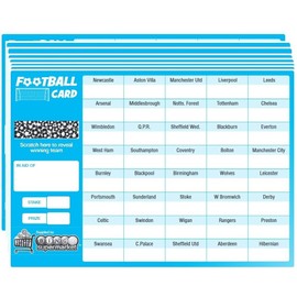 Bingosupermarket Football Fundraising Scratch Cards (40 Team) A5 Size 10 Pack