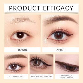 Eyeliner Pencil Waterproof,Eye Liner Pencils,Smudge Proof Eyeliner,Eyeliners Pencil,Waterproof and Smudge-Proof,Smooth and Easy to Color,Pen-Shaped Design,Long-Lasting Anti-Dizziness(BLACK)