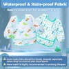 Lictin Baby Bibs with Sleeves, 5 Pieces Unisex Feeding Bibs,