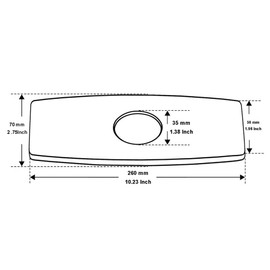 Wovier 6" Oil Rubbed Bronze-Black Rectangle Faucet Plate Escutcheon,Suitable For 4 Inch Sink, 3-to-1 Holes Cover Deck