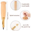 THJOPOKEEL Japanese Screw Hole Punch, Screw Hole Puncher with Wood