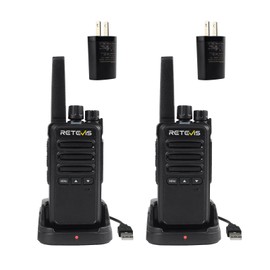 Retevis RT68B 2 Way Radio, Long Range Walkie Talkies for Adults, License Free, Heavy Duty, USB-C Charging, Two Way Radio for Camping Road Trip(2 Pack)