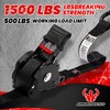 ARMORLOGISTICS Retractable Ratchet Straps 4 Pack, 1500LBS Break Strength Self
