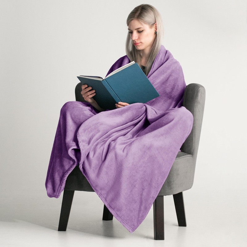 DecoKing Cuddly Microfiber Blanket Bedspread Fleece Faux Fur Blanket Fluffy