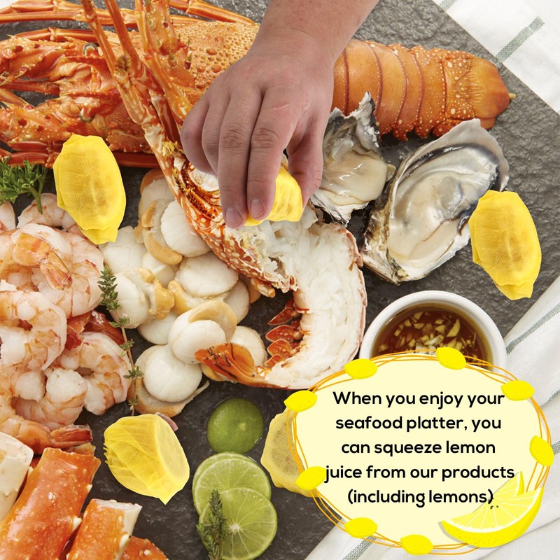 BOXOB 100 Packs Lemon Covers for Squeezing, Lemon Juice Net