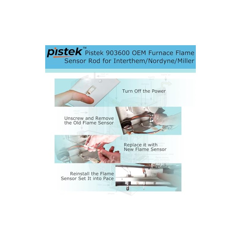 903600 OEM Furnace Flame Sensor Rod for Intertherm Nordyne Miller,