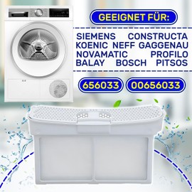 Sieve filter for the dryer 320 x 180 x 78 mm with the original code 00656033 656033 for Siemens for Bosch for Constructa for Balay - MONTERAL