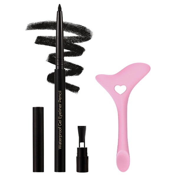 SUMEITANG Black Eyeliner Pencil Retractable Gel Eyeliner Pencil Built in