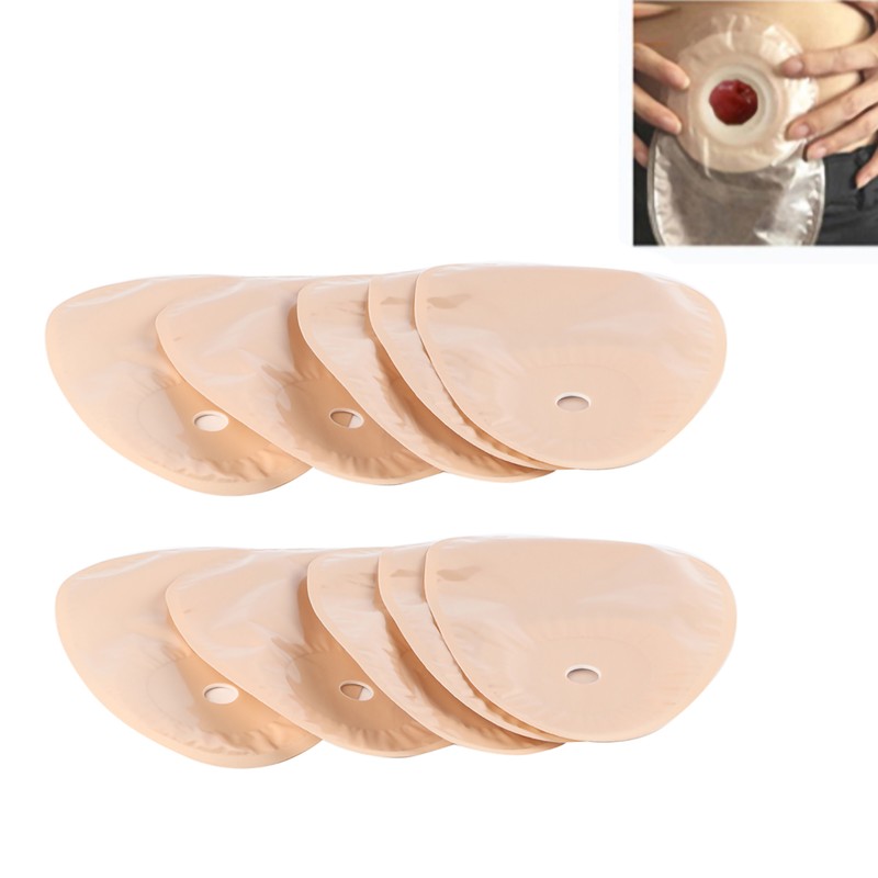 10pcs pack One piece System Ostomy Bag Medicals Drainable Pouch