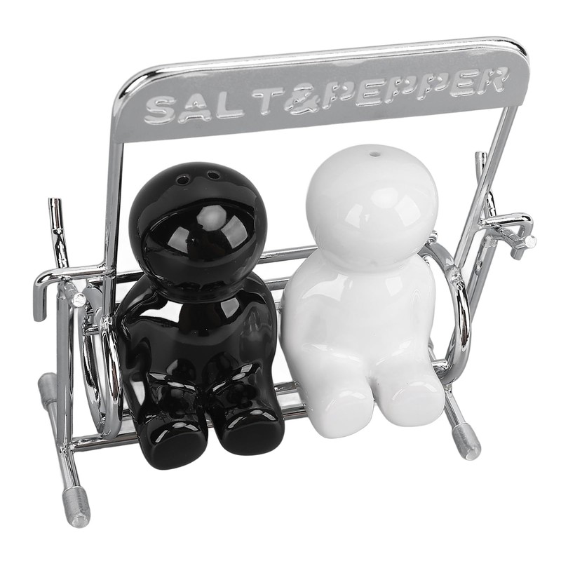 Black and White Swing Figure Salt and Pepper Shaker Set,