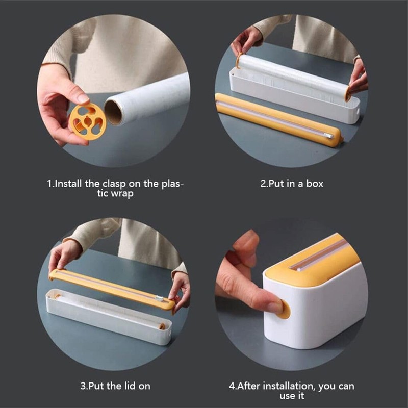 König Design Film Cutter Perfect Cutter, Practical Dispenser for Cling