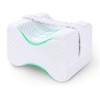 Memory Foam Knee Pillow for Side Sleepers with Dual-Sided Elastic