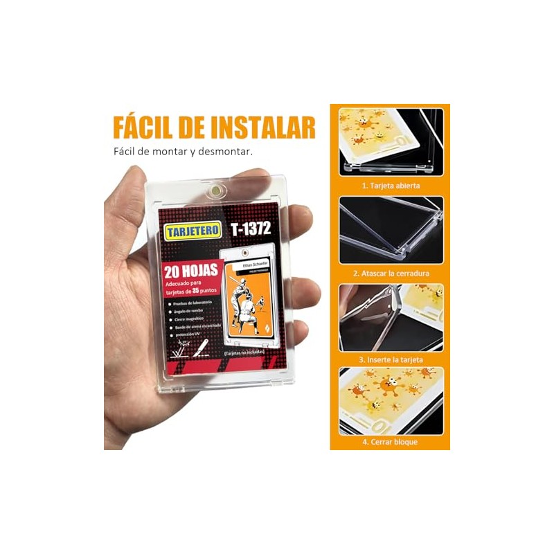 35PT Porta Tarjetas Magnéticas para Intercambio, 20 Pcs, 5 Soportes