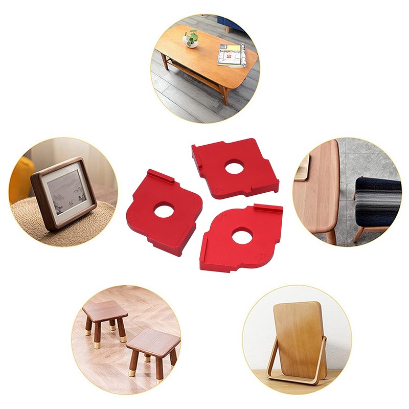 3PCS Radius Jig Router Template Handheld Aluminum Alloy Rust Proof