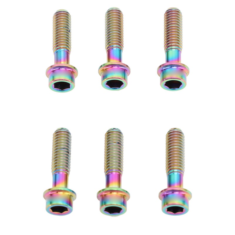6pcs Bike Stem Bolts Ti Alloy M5x18mm Bicycle Stem Bolts