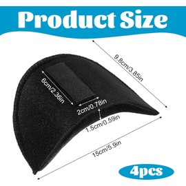 2 Pairs Set-in Shoulder Pads Thickness 1.5cm Shoulder Pads for Womens Clothing Breathable Sponge Pads Shoulder Enhancer Sewing Supplies Low Shoulders Pad Breathable Sewing for Blazer Suit T-Shirt