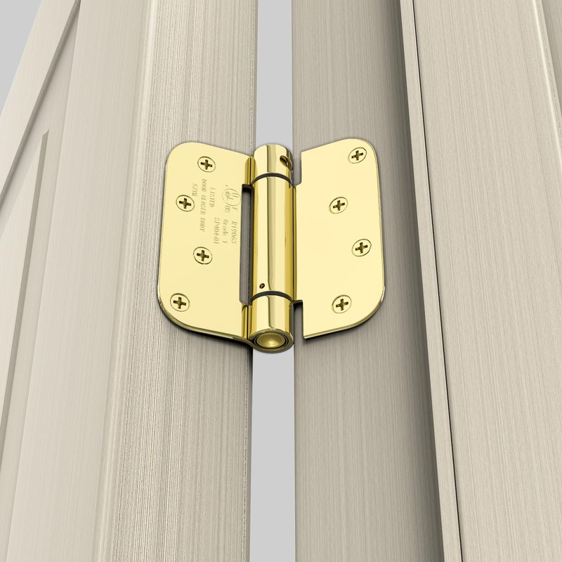 goldenwarm 4pack Polished Brass Door Hinges 4 Inch Self Closing