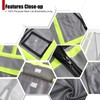 HATAUNKI Reflective Safety Vest for Men Women with Multi-Function Pockets