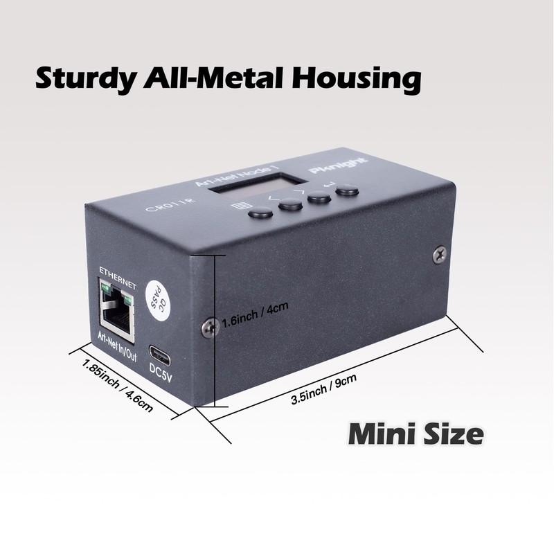 Pknight Bi-directional ArtNet DMX Ethernet Lighting Controller Interface | one