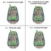 NECARL Tactical IR Helmet Light 4 Modes with Green +