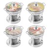 Chafing Dishes for Buffet of 4, Small Stainless Steel Buffet