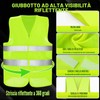 GRIRDDIV 6 Pezzi Universale Giallo Giubbotto Sicurezza Riflettente, Gilet Alta