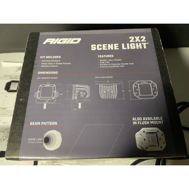 Rigid industries 2x2 DC Scene light FM 681523