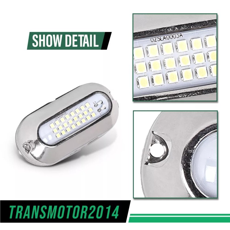 transmotor2014 2Pk 24LED Led Pontoon Boat Docking Light Bright White
