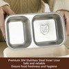 Lunch Box Double Layer Microwave Safe Leakage Proof Stainless Steel