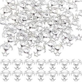 SUNNYCLUE 1 Box 70Pcs 16mm Star Spacer Bead Caps Silver Bead End Cap Bulk Acrylic Hollow Small Star Jewelry Spacer Accessories for Jewelry Making Earrings Bracelets Necklaces DIY Crafts Women