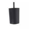 Leg Daddy 3" Black Round HDPE Plastic Sofa Leg, Set