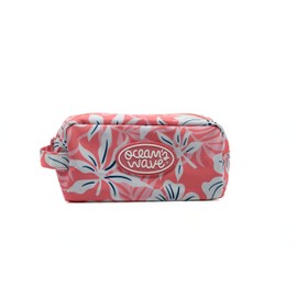 Ocean's Wave - Toiletry bag for large items - Dimensions 10 x 23 x 12 cm - Travel toiletry bag with 1 zip, 2 compartments and side handle - Unisex design, coral, bora bora - coral, coral red, Bora